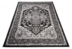 Makro Abra Klasický kusový koberec EUFRAT Q011A černý Rozměr: 80x150 cm