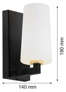 Argon 8056 - Nástěnná lampa CAMELOT PLUS 1xE27/15W/230V černá/bílá/zlatá