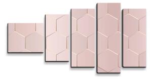 Sablio Obraz - 5-dílný Rose gold - 100x60 cm