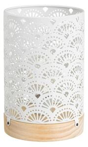 Bílá stolní lampa s kovovým stínidlem (výška 20 cm) – Casa Selección