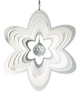 Zahradní větrná dekorace Mirror crystal flower 20 cm