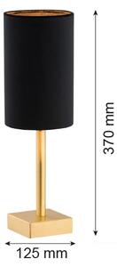 Argon 8031 - Stolní lampa ABRUZZO 1xE14/7W/230V mosaz/černá