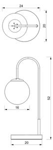 Stolní lampa CAMBRIDGE 1xE14/60W/230V černá