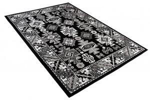Makro Abra Klasický kusový koberec EUFRAT C645A černý Rozměr: 80x150 cm