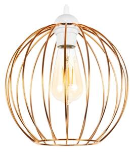 Lustr na lanku MATT 3xE27/60W/230V bílá/měděná