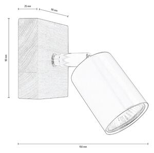 Spot-Light DO2910151 - Nástěnné bodové svítidlo MANARA 1xGU10/5W/230V borovice