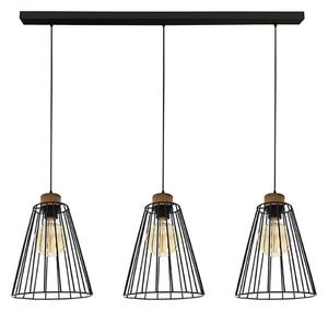 Spot-Light DO19319304 - Lustr na lanku ORAZIO 3xE27/60W/230V borovice