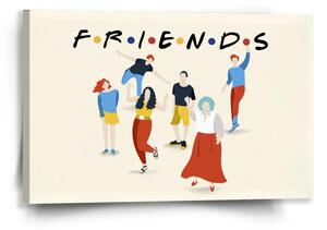 Sablio Obraz Seriál přátelé FRIENDS Postavy - 60x40 cm