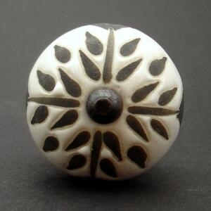 Keramická úchytka-Neglazovaný vzor Barva kovu: antik tmavá