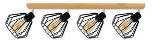 Spot-Light DO63804474 - Stropní bodové svítidlo VENTI 4xE27/15W/230V dub