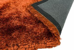Nirmal Kusový koberec jednobarevný Shaggy Plush Rust rezavý / hnědý Rozměr: 120x170 cm