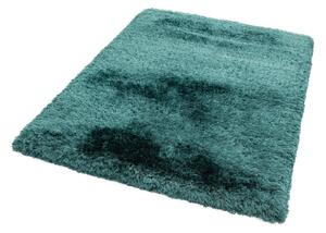 Nirmal Kusový koberec jednobarevný Shaggy Plush Petrol modrý Rozměr: 70x140 cm