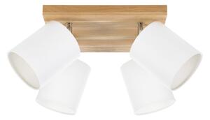 Spot-Light DO56844474 - Stropní bodové svítidlo APRILLIA 4xE27/25W/230V dub/bílá