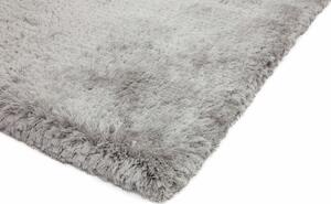 Nirmal Kusový koberec jednobarevný Shaggy Plush Silver stříbrný / šedý Rozměr: 70x140 cm