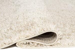 Makro Abra Kusový shaggy koberec jednobarevný SOHO P113A krémový Rozměr: 70x250 cm