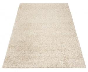 Makro Abra Kusový shaggy koberec jednobarevný SOHO P113A krémový Rozměr: 70x250 cm