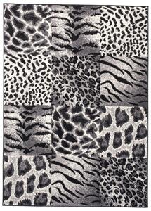 Makro Abra Kusový koberec CHEAP J318B Zvířecí kůže černý krémový Rozměr: 130x190 cm