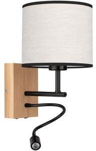 Spot-Light 67291974 - LED Nástěnná lampa BOHO 1xE27/25W/230V + LED/1W/230V dub