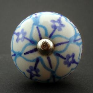 Keramická úchytka-Orient v modré Barva kovu: antik tmavá