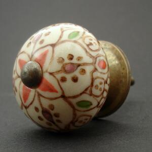 Keramická úchytka-Orient v hnědé Barva kovu: antik světlá