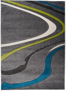 Makro Abra Kusový koberec SUMATRA 3488A šedý žlutý modrý Rozměr: 60x100 cm