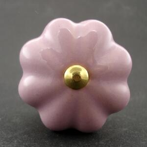 Keramická úchytka-Lila květ Barva kovu: zlatá