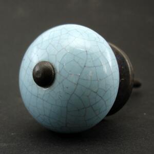 Keramická úchytka -Modrá crackle Barva kovu: antik tmavá