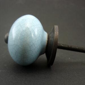 Keramická úchytka -Modrá crackle Barva kovu: stříbrná
