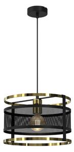 Lustr na lanku RIM 1xE27/60W/230V černá/zlatá