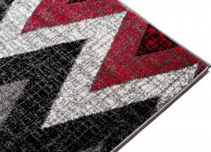Makro Abra Kusový koberec JAWA J378B červený šedý Rozměr: 80x150 cm
