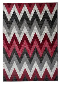 Makro Abra Kusový koberec JAWA J378B červený šedý Rozměr: 80x150 cm