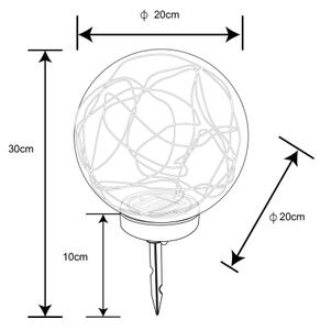 Globo 33806 - Solární svítidlo 30xLED/0,06W/1,2V pr. 20 cm IP44