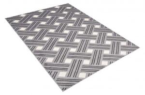 Makro Abra Kusový koberec moderní FIKA 78521 stříbrný krémový Rozměr: 140x190 cm