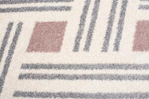 Makro Abra Kusový koberec moderní FIKA 78521 krémový růžový Rozměr: 120x170 cm