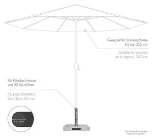 Doppler TROLLEY 50 kg - žulový pojízdný stojan pro slunečníky