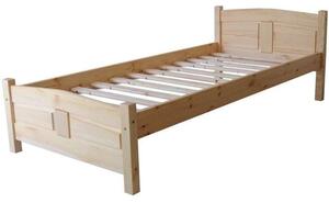 Via-nábytek Postel PEGAS masiv borovice Rozměry: 160 x 200, Povrchová úprava postele: Moření odstín ořech