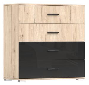 Idzczak Meble Komoda 4S BARI 90 cm san remo sand/černá