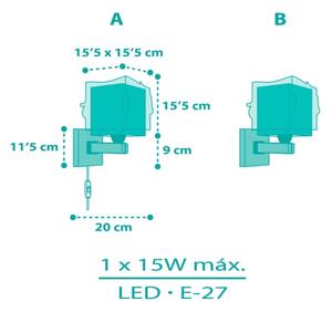 Dalber 63449 - Dětské nástěnné svítidlo MERMAIDS 1xE27/60W/230V