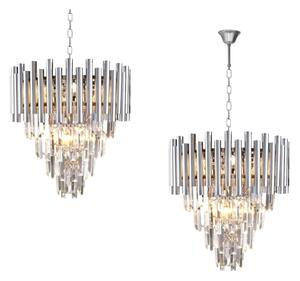 Křišťálový lustr na řetězu MADISON 9xE14/40W/230V chrom