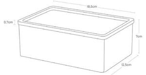 Černý úložný box s víkem 18.5x12.5x7 cm Rin – YAMAZAKI