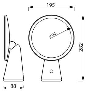 Philips - Stmívatelné kosmetické zrcátko s LED podsvícením MIRROR LED/4,5W/5V