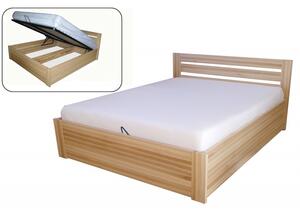 Via-nábytek Buková postel ATOS s úložným prostorem Povrchová úprava postele: Buk (lakovaný), Rozměry postele: 160 x 200
