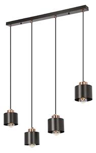 Lustr na lanku OLENA 4xE27/60W/230V černá
