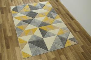 Makro Abra Kusový koberec RUMBA 4157 krémový / žlutý Rozměr: 60x100 cm
