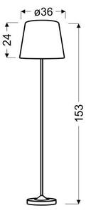 Stojací lampa SEGIN 1xE27/60W/230V šedá/lesklý chrom