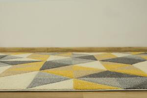 Makro Abra Kusový koberec RUMBA 4157 krémový / žlutý Rozměr: 60x100 cm