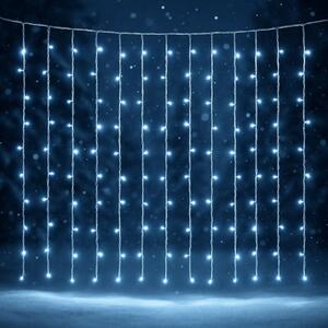 Venkovní světelný závěs 3×3 m, studeně bílý, 300 LED