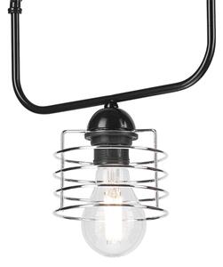 Lustr na řetězu MORGAN 1xE27/60W/230V černá/chrom