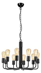 Lustr na řetězu TIFFANY 10xE27/60W/230V černá