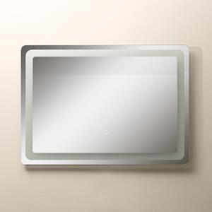 LED koupelnové hranaté zrcadlo s osvětlením 50x70 cm 736lm 3000+4000+6000K IP44, průhledné - Zuma Line LUSTRO D3003